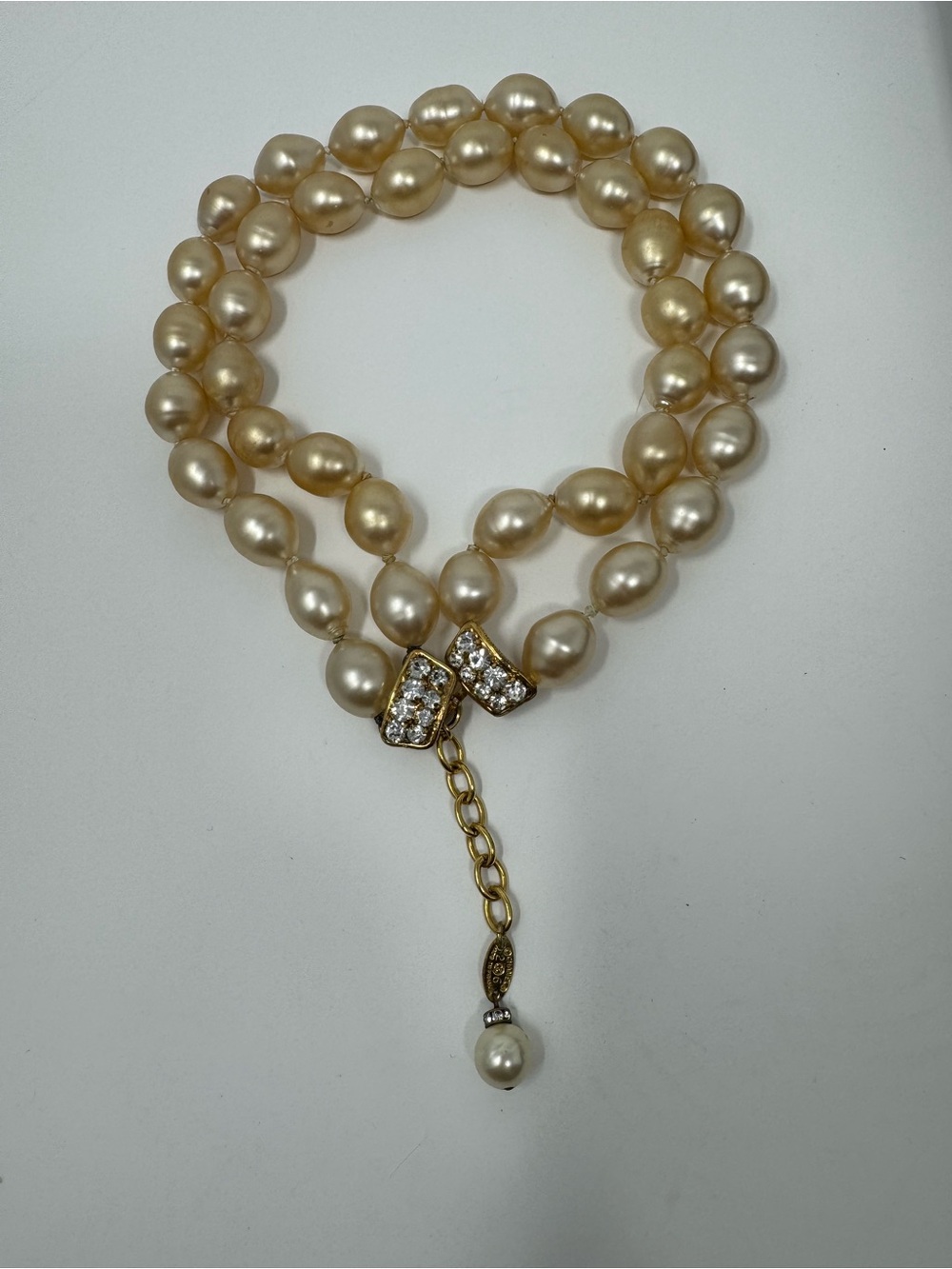 VTG Chanel Season 26 Faux Pearl Choker Necklace - Karl Lagerfeld 1991 (With Box)
